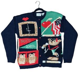 Alexandra Bartlett Medium Teachers Cardigan Sweater Back To School Classroom Art